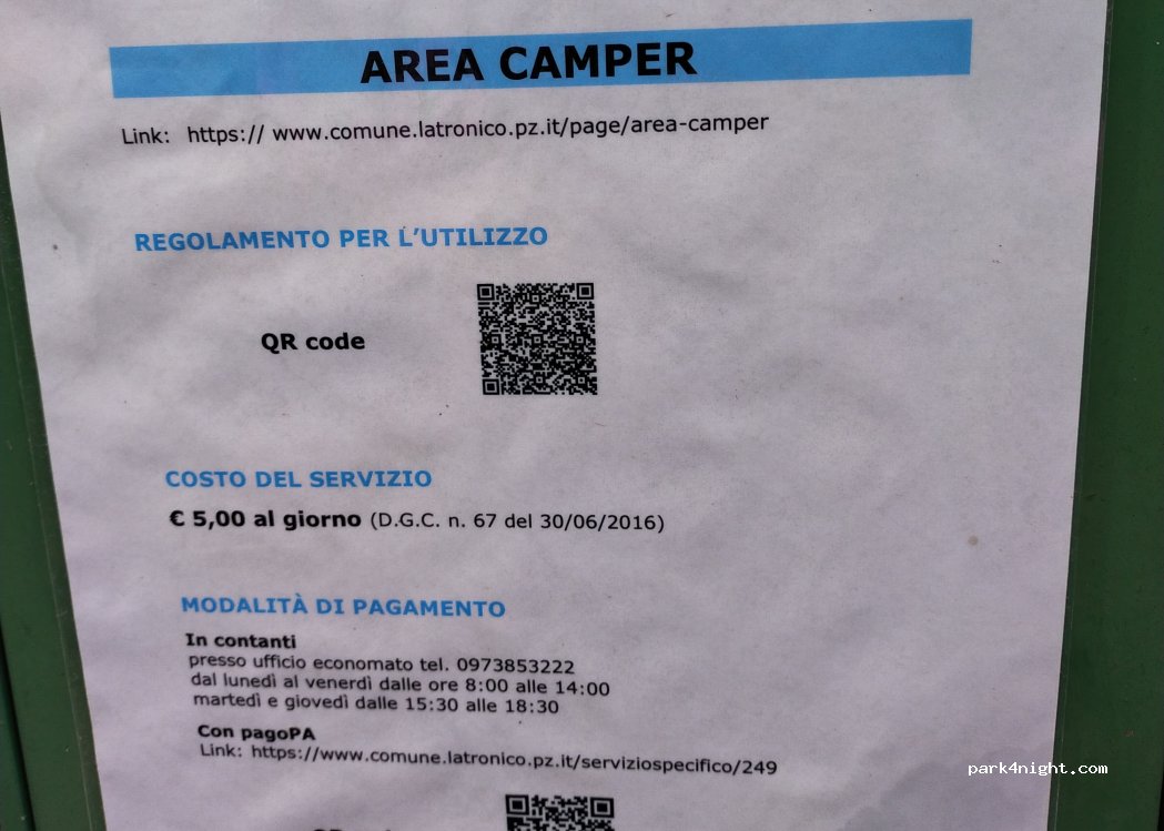 Area sosta camper Latronico — foto 2