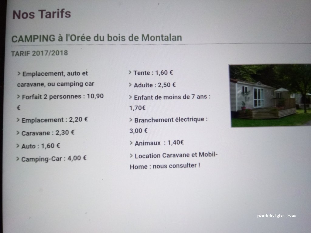 Camping à l'Orée du Bois de Montalan — foto
