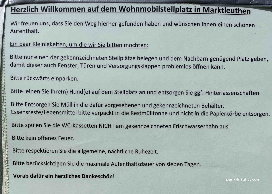 Wohnmobilstellplatz am Angerparkplatz in Marktleuthen — foto 5