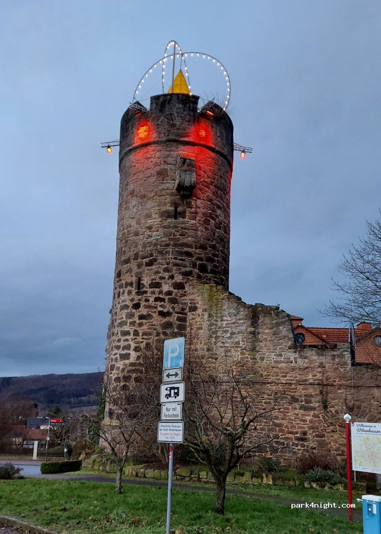 Wohnmobilstellplatz am Diebesturm in Witzenhausen — foto