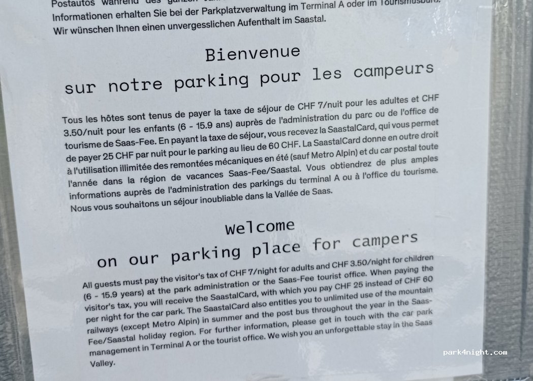 Wohnmobil Stellplatz Saas Fee — foto 3