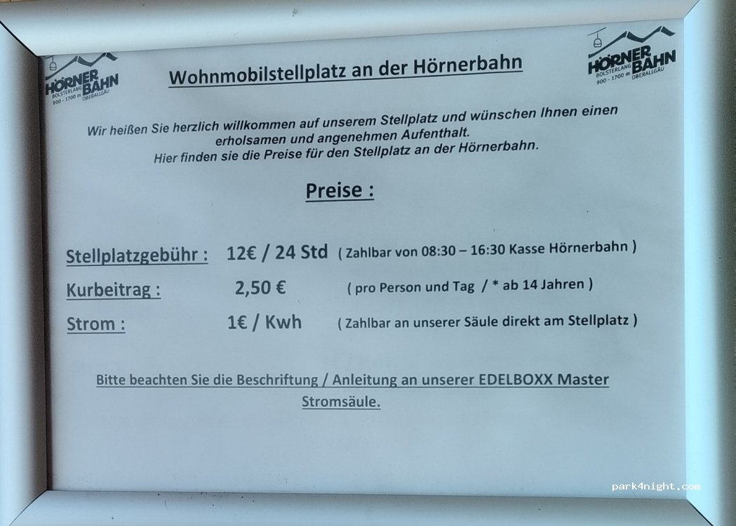Wohnmobilstellplatz an der Hörnerbahn — foto