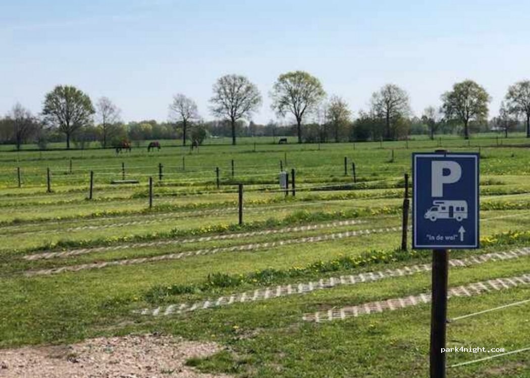 Camperplaatsen in de wei — foto