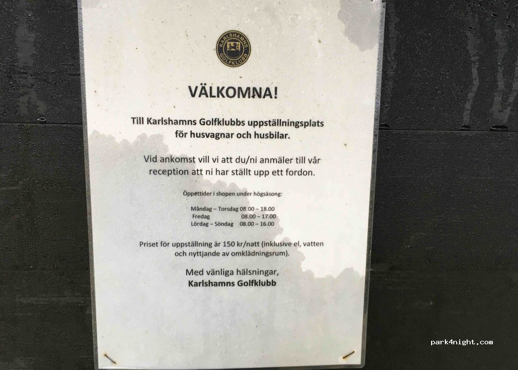 Ställplats Karlshamns Golfklubb — foto 2
