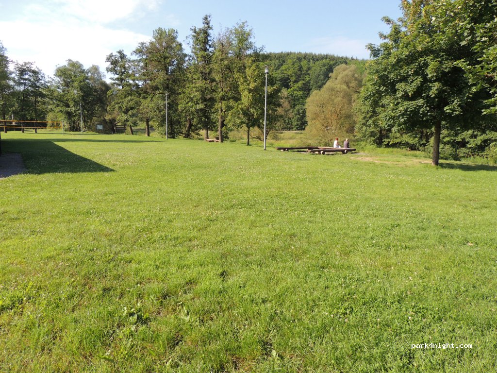 Zeltplatz an der Werra — foto