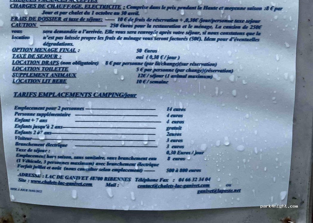 CHALETS DU LAC DE GANIVET (camping) — foto 2