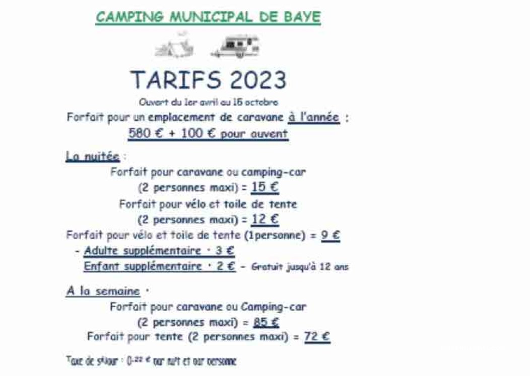 Baye municipal campsite — foto