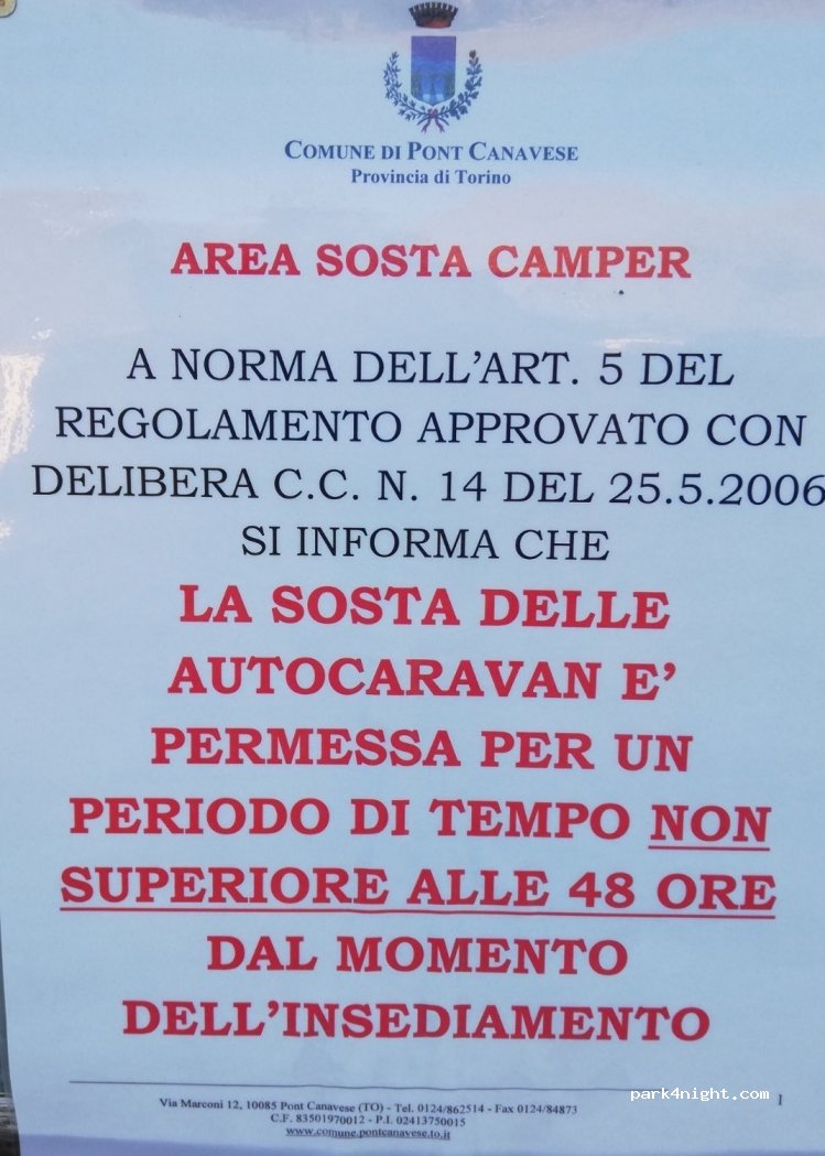Area Sosta Camper - Pont Canavese — foto 3