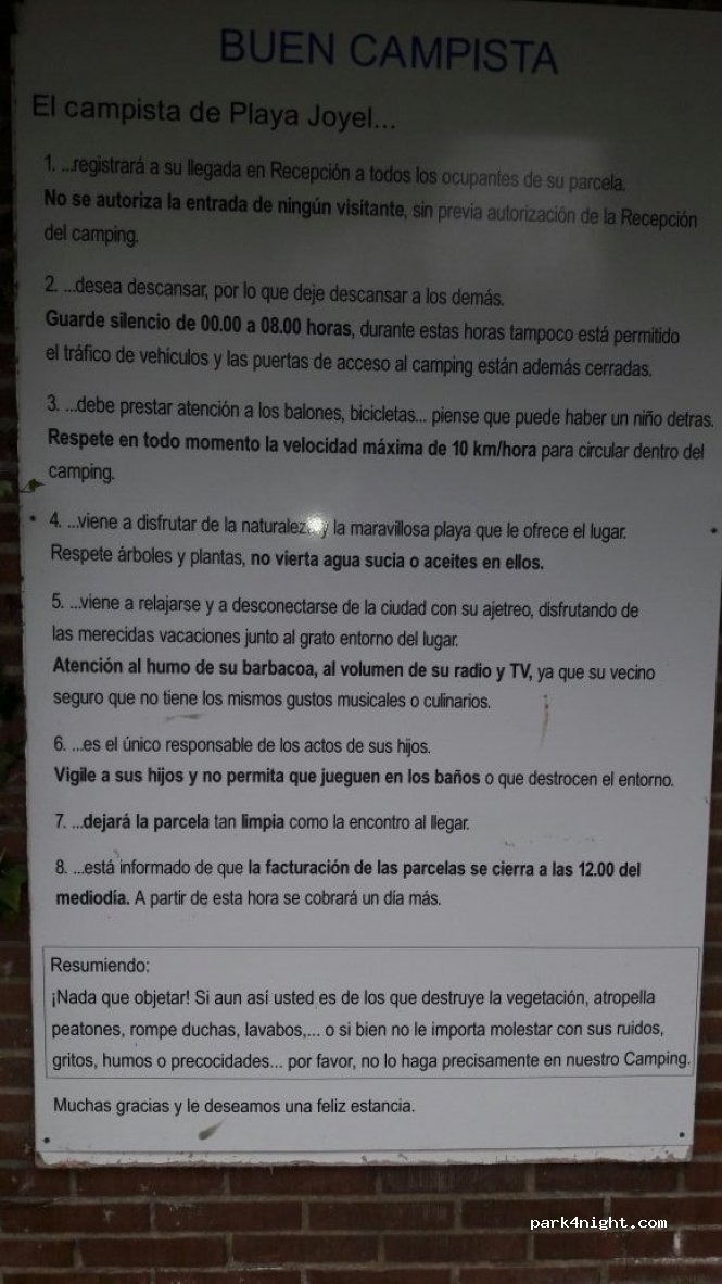 Camping Playa Joyel — foto