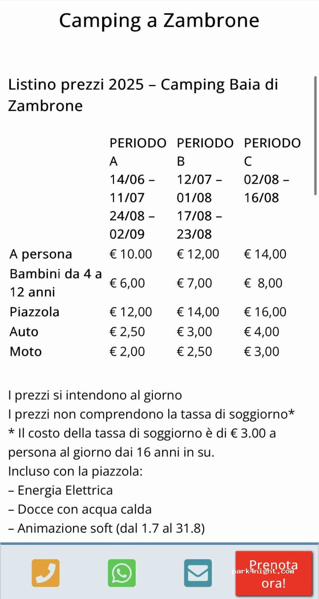 Camping a Zambrone — foto